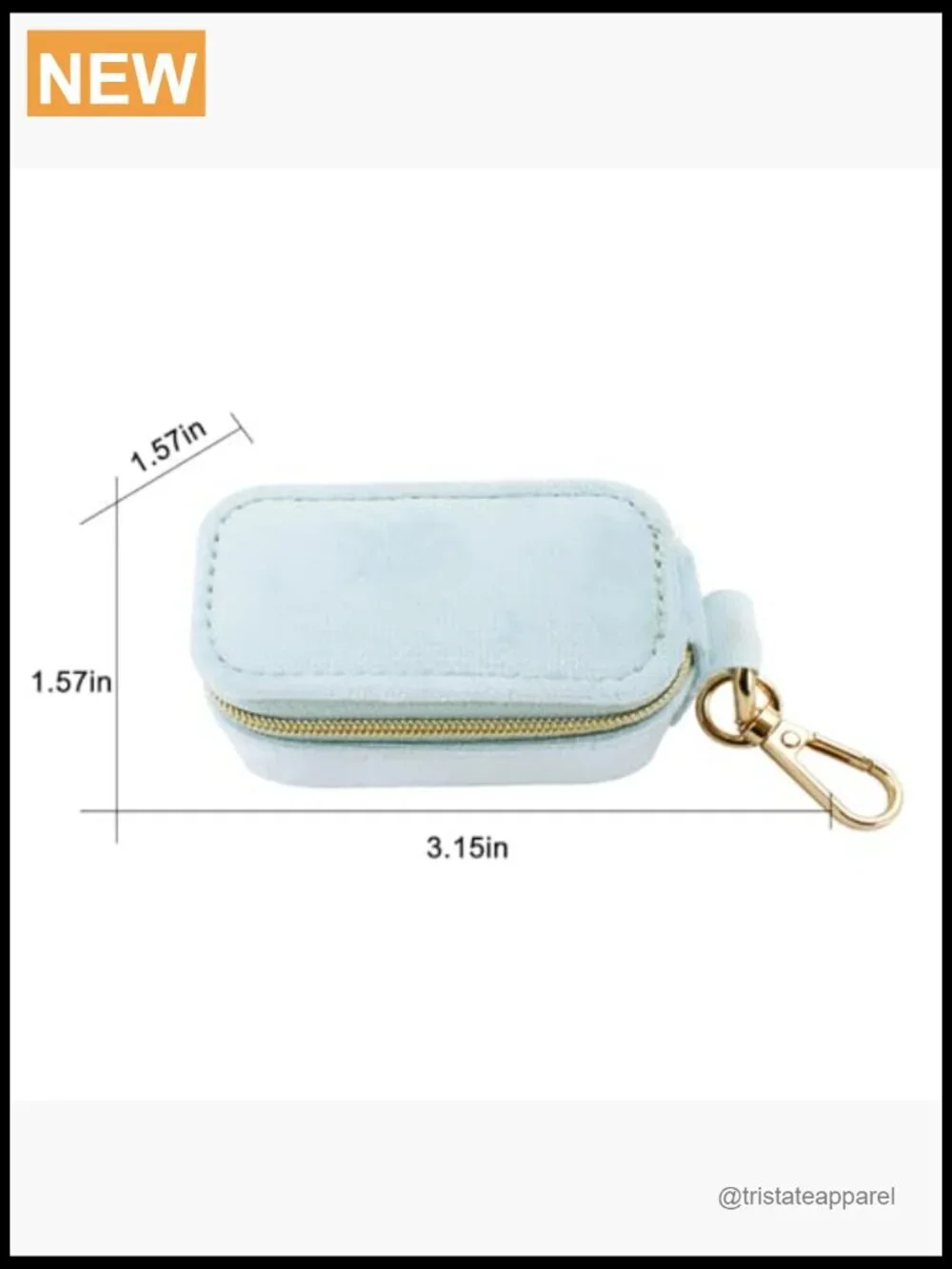 Mini Velvet Travel Jewelry Case - 2-in-1 Ring Holder Keychain for Women,